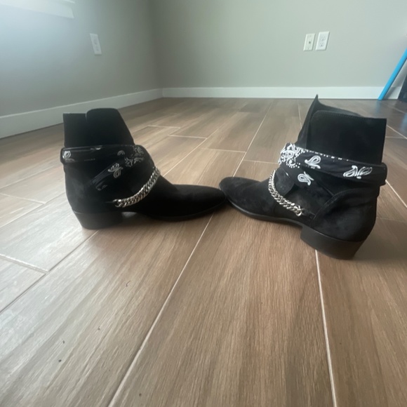 Amiri black bandana boots